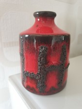 Ruscha/Keramikvase / ROT MIT