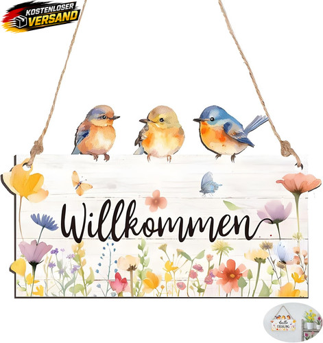 Willkommensschild holz - willkommensschild,