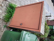 Müllhaus für 120 Liter Tonne aus Waschbeton 