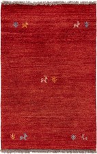 Perser Gabbeh Teppich Rot