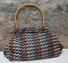 50er Jahre Bast Handtasche mit