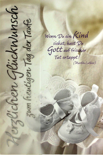 Grußkarte taufe beige - taufe,