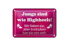 Blechschild Spruch 18x12 cm