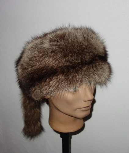 Raccoon trapper hat pelzmütze - trapper,