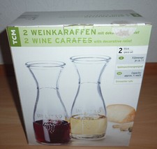 2 Weinkaraffen Glas ! TCM ! Unbenutzt & OVP !