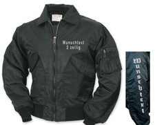 CWU-Blouson Bomberjacke bestickt mit Wunschtext individuell personalisiert Jacke