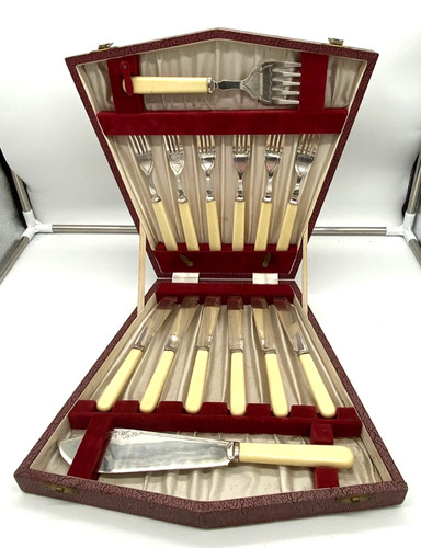 Art deco fischbesteck set - art, 6