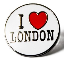I Love London Herz Pin