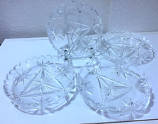 4x antike Kristall Glasschalen