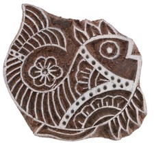 Indischer Textilstempel, Holz