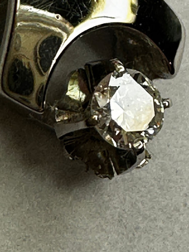 750 gold solitär anhänger - 750,