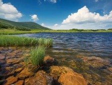 Wandbild: See im Bergtal