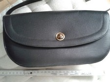 Omas Handtasche schwarz Vintage Damenhandtasche Leder  