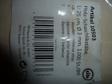 600x Schaschlik Holzspieße - 25cm