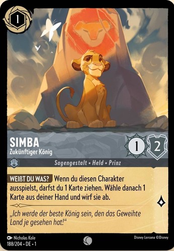 Disney lorcana simba - disney,