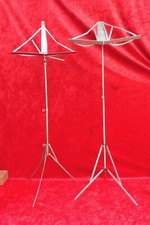 2 alte Notenständer , Metall , Teleskope