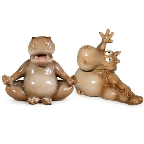Yoga nilpferd figur glänzend - nilpferd,