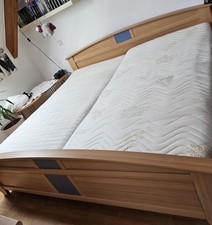 *EHEBETT 2x2m Buche mit blau +