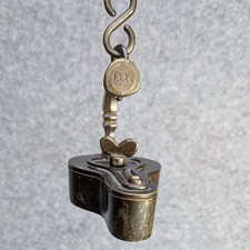 Bergbau Grubenlicht Öllampe geschlossener "Frosch"  Wetter Bronze Messing