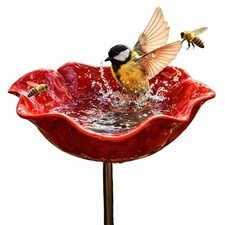 Metall Vogeltränke Blumenform