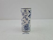 Walze für Nudelholz Teigroller Keramik blaues Blumenmuster antik Küche #2411255