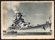 AK Schlachtschiff der Kriegsmarine Scharnhorst heizt die Kessel an 