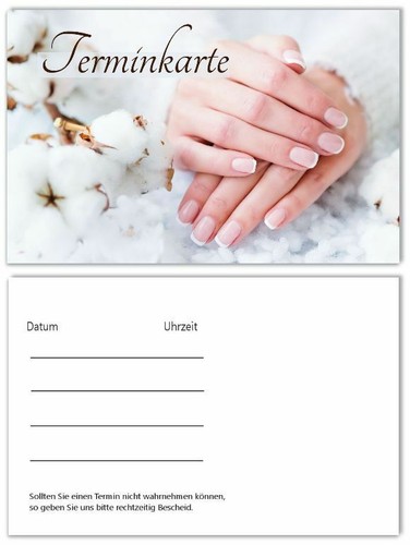 100 terminkarten nagelstudio - x,
