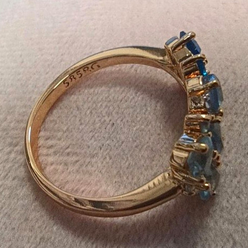 585 rotgold ring mit - rotgold,