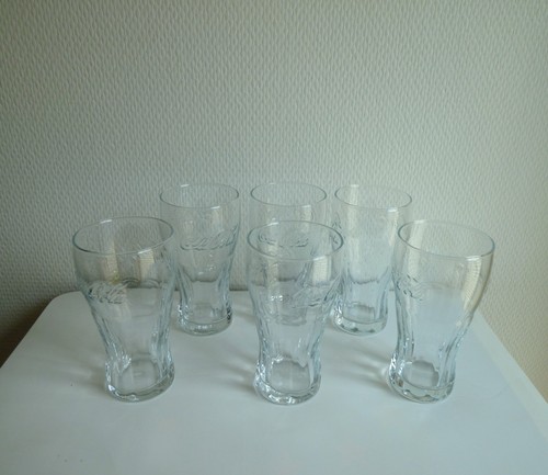 Coca cola konturglas - 6, x