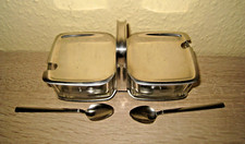 WMF Glas Design Menage Wilhelm Wagenfeld Edelstahl Glas Vintage 1960er Jahre WMF