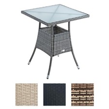 Polyrattan Beistelltisch Gartentisch Rattan Tisch Balkontisch Gartenmöbel 57 cm