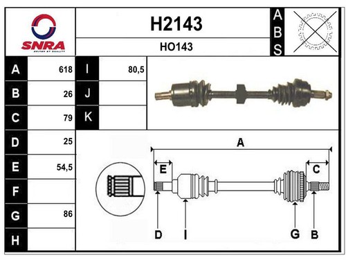 Antriebswelle honda civic - civic, vi