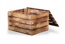 Holztruhe geflammt 50x40x30