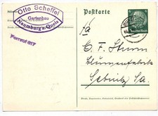 Alte Postkarte Scheffel Gartenbau Naumburg a. Queis Schlesien 1940