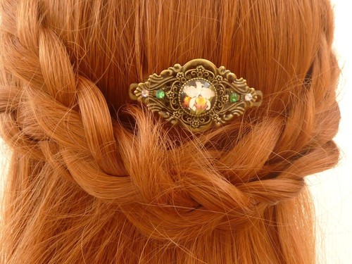 Kleine haarspange mit orchidee - kleine,