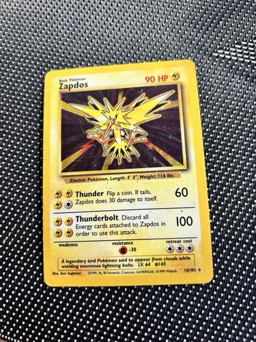 Pokémon karte zapdos - zapdos, holo