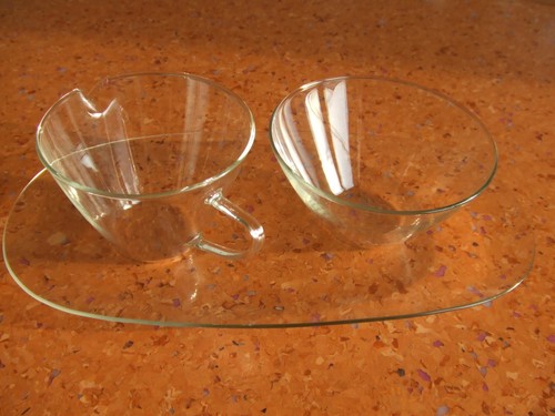 Tee set jenaer glas - glas, tablett