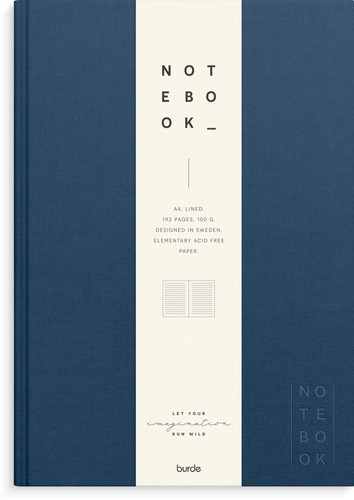 Burde notizbuch textil - burde,