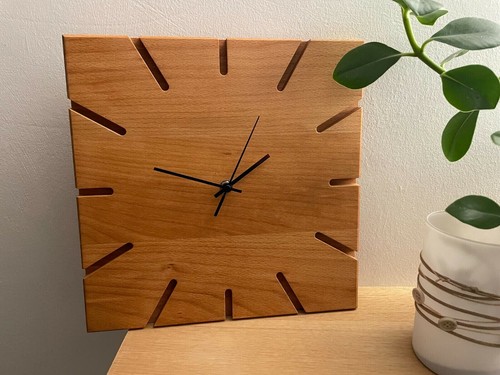 Wanduhr holz buche - wanduhr,