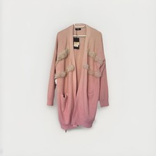 SHK Paris Cardigan Damen longjacke  Strickjacke Pink Mäntel Jacke Winter Langarm