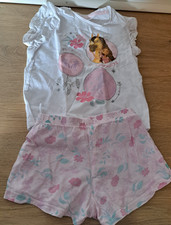 weiß-rosa kurzer Schlafanzug