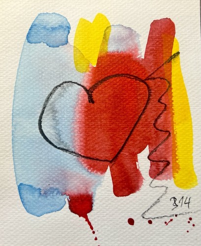 Original abstrakte aquarell - abstrakte,