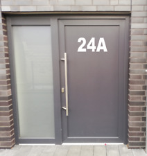 Hausnummer Aufkleber Buchstaben Zahlen selbstklebend wetterfest (Farbe: Weiß)