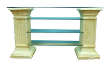 TV Rack Regal Fernsehtisch Bücherregal Steinmöbel Hifi Lowboard Fossilmöbel 