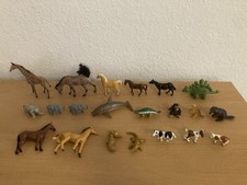 Tierfiguren und Dinosaurier Konvolut, 21 Figuren, teilweise Bully, Schleich usw.