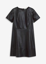 Kurzes Lederimitat-Kleid Gr