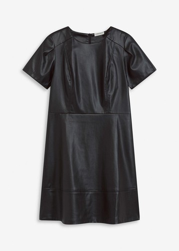 Kurzes lederimitat kleid - kurzes, lederimitat-kleid
