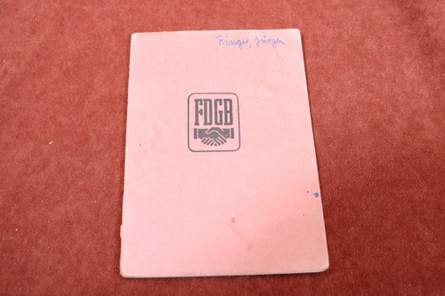 Fdgb mitgliedsbuch ddr - mitgliedsbuch,