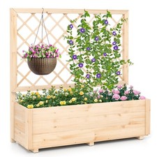Blumenkasten mit Rankgitter