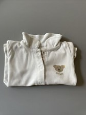 STEIFF BABY BOBY STRAMPLER WEISS MIT STEIFF BÄREN GR.68 CM LANGARM 6 MONATE